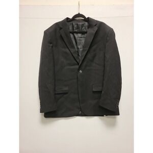 Lorenzo Bruno Italy Design Super 150s Black Blazer Jacket Mens Size 44R